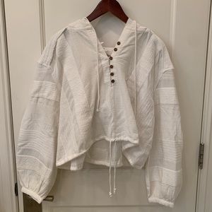 FREE PEOPLE Hooded shirt